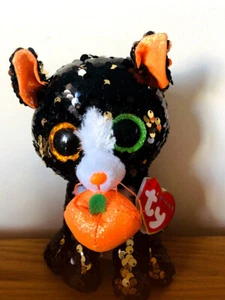 TY BEANIE BOO FLIPPABLES JINX THE CAT 15CM BRAND NEW WITH TAGS HALLOWEEN BOOS - Picture 1 of 1