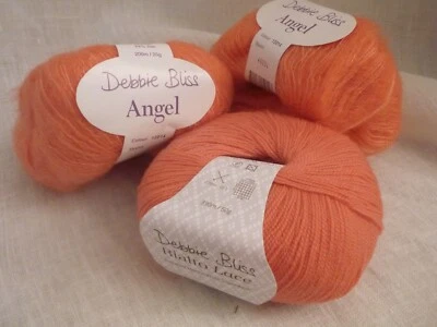 Debbie Bliss Rialto Lace 026 Coral 🧶 2x ANGEL 014 Coral 🐛 100g (11) - Bild 1 von 4