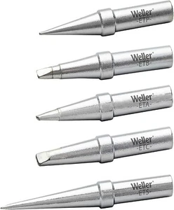Genuine Weller WE1010 Soldering 5 Tip Set (ETSET-5) ETA, ETB, ETC, ETP, TETS - Picture 1 of 7