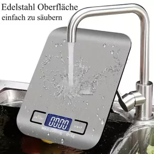 Küchenwaage 10KG/1g Digital Edelstahl LCD Electronic Grammwaage Haushaltswaage - Bild 1 von 12