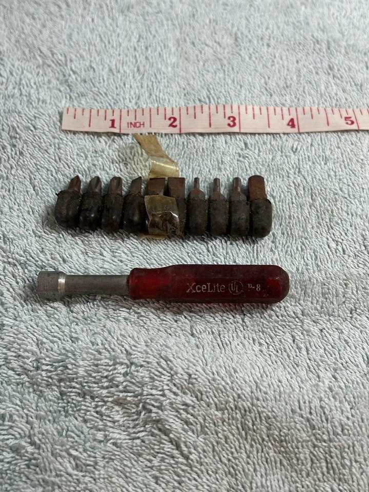 Vintage Xcelite P8 Nut Driver 1/4" USA And Bits - Image 1 of 1