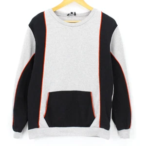 Boohooman Sweatshirt Crewneck Men's Gray & Black Pullover Long Sleeve Medium M - Picture 1 of 7