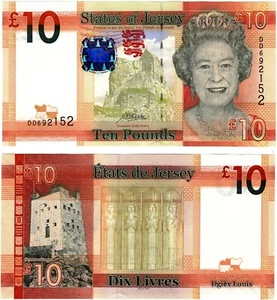 2012 Jersey 10 Pound P34 Banknote UNC Sign Laura Rowley - Picture 1 of 1
