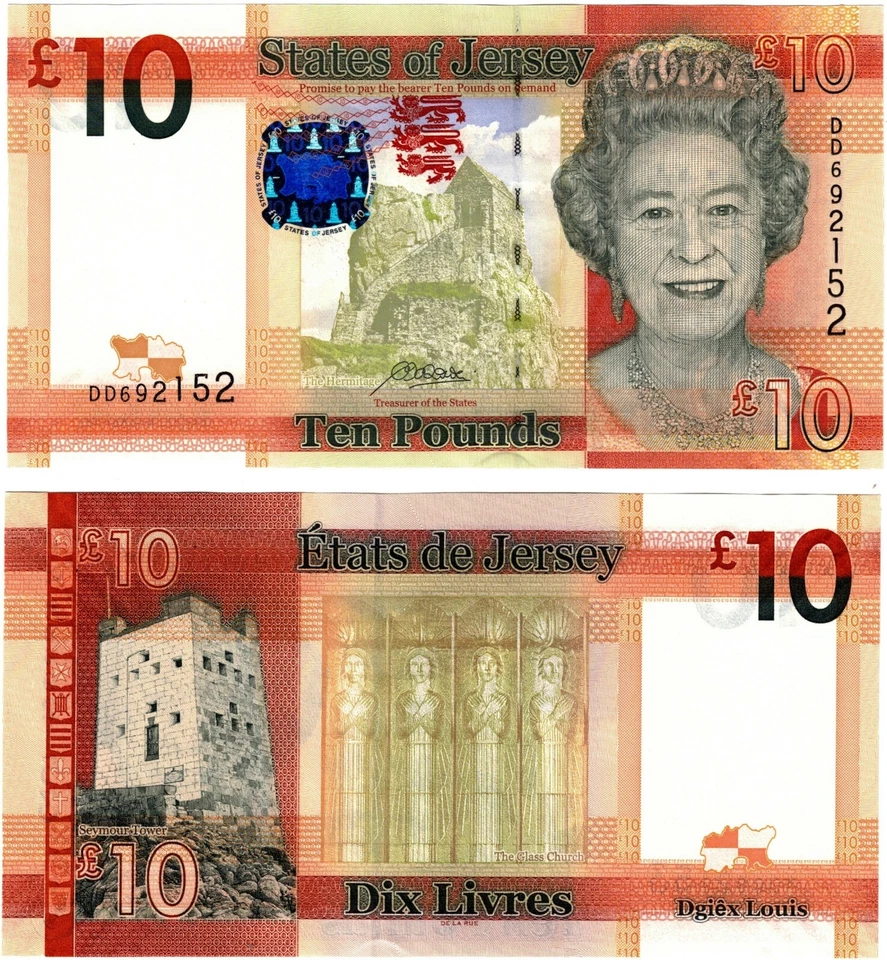 2012 Jersey 10 Pound P34 Banknote UNC Sign Laura Rowley - Image 1 of 1