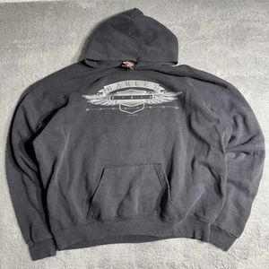 90's FADED Harley Davidson Hoodie Sweatshirt Vancouver, Washington Size XL - Picture 1 of 11