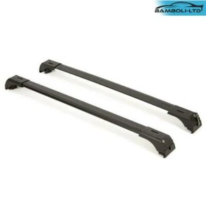 Alu Roof Rack Cross Bars/Rails FIT FOR PORSCHE CAYENNE 1 2003-2010, BLACK SET - Picture 1 of 3