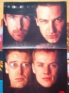 U2 4 heads Centerfold magazine POSTER 17x11" - Imagen 1 de 1