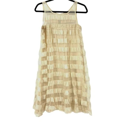 Vestido Tracy Reese Nueva York Para Mujer Talla M Sin Mangas Informal Sin Mangas Crema Línea A Foto 1 de 4