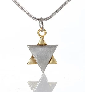 Unisex Star of David lucky success Pendant Necklace prosperity vintage design - Picture 1 of 6