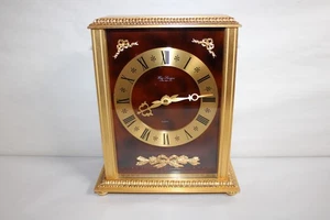 Pendule borne en bronze Hour Lavigne Paris quartz pile style Louis XVI, 24.5 cm - Picture 1 of 15
