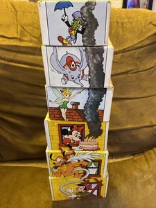 Vintage Disney Stacking Cardboard Boxes Nesting Blocks (6) - Picture 1 of 7