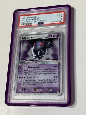 2004 Pokemon Gengar EX Holo Fire Red & Leaf Green PSA 5 Amazing Condition - Image 1 of 2