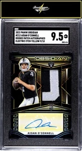 2023 Panini Obsidian #212 Aidan O'Connell Electric Etch Yellow SGC 9.5 #/10 - Bild 1 von 2
