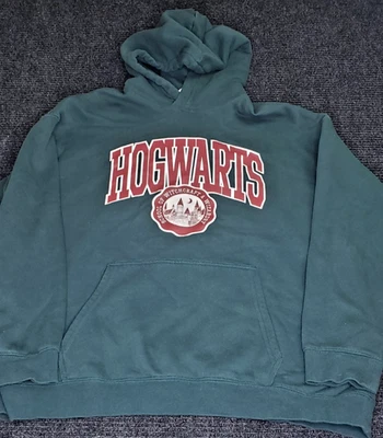 Harry Potter x H&M Hoodie Men's XL Green HOGWARTS Pullover Sweatshirt Comfy - Image 1 of 4