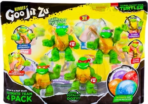 4 Pack Heroes of Goo Jit Zu Teenage Mutant Ninja Turtles Super Oozy Toy Figure - Picture 1 of 2