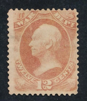 UNITED STATES (US) O89 UNUSED FINE NO GUM 12c WAR DEPT.,ROSE - Image 1 of 2