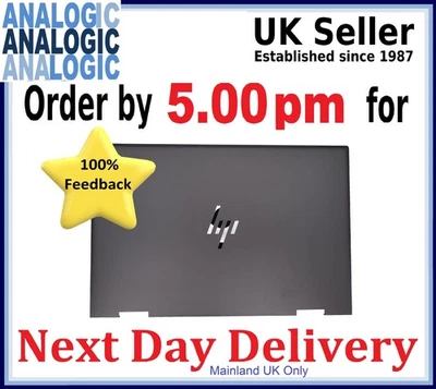 Back Cover For HP ENVY X360 15-EY0001NX Laptop LCD Screen Rear Housing Black Lid - Image 1 of 2