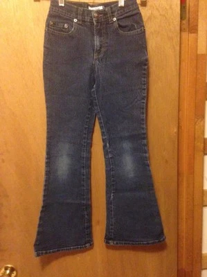 Jordache jeans size 6 low rise flare waist 22 inseam 24 1/2 girls - Image 1 of 2