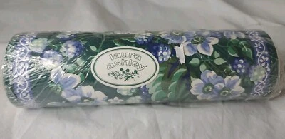 10m Roll Laura Ashley Home Wallpaper Border Blue Floral Green Background - Image 1 of 4