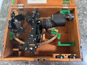 TAMAYA CO & LTD 30455 MICROMETER MARINE SEXTANT NAUTICAL NAVIGATIONAL INSTRUMENT - Picture 1 of 22