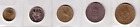 Hungary Set of 5 coins (circulated). 1, 2, 5, 10 & 20 Forint KM#692-696 (CS6)