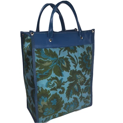 复古雅芳手提包 复古托特包 MCM 钱包 NOS Paisley 标志性印花 60 年代 70 年代 HTF — 第 1/4 张图片