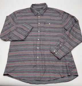 Barbour Shirt Mens XL Lyde Tailored Fit Gray Striped Soft Cotton Long Sleeve - Picture 1 of 11