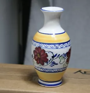 Modra Slov Keramika Style Ceramic Pottery Floral Vase Czech 5” - Picture 1 of 7