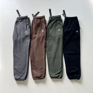 Unisex Outdoor Fleece with Thick Embroidery Sports Pants Straight Leg Pant^^ - Picture 1 of 19