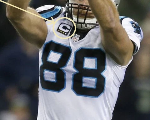 NFL 2017 SEASON CAROLINA PANTHERS' CAPTAIN TE Greg Olsen IRON-ON 3⭐STAR PATCH Cover