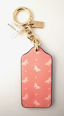 Llavero Coach Butterfly and Dot Cuero Rubor Tiza F59863 Foto 1 de 4