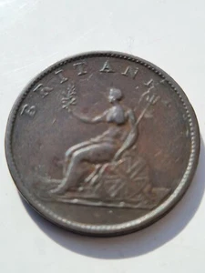1806 GEORGE III HALBER PENNY, SEHR SCHÖNE MÜNZE - Bild 1 von 2