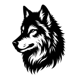 Wolf Raubtier Kopf  23 x 30 cm - Auto Aufkleber Sticker Style - Bild 1 von 3