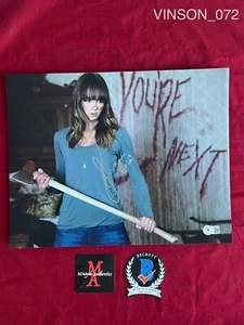 Shari Vinson autographed signed 11x14 photo You're Next Beckett COA horror - Picture 1 of 1
