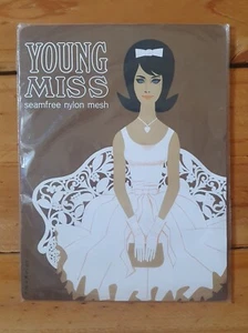 Vintage Young Miss Seamfree Nylon Mesh Stockings 1960s - 11 Carribean - Picture 1 of 2
