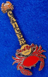 GUITARRA LAS VEGAS HOTEL CUMPLEAÑOS CÁNCER CANGREJO ZODIACO SIGNO ESTRELLA PIN Hard Rock Café - Imagen 1 de 1