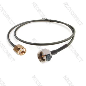 Cable coleta enchufe macho tipo F a enchufe macho SMA RG174 baja pérdida 60 cm - Imagen 1 de 2
