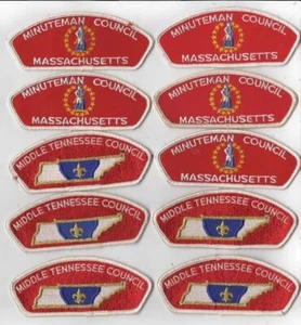 Minuteman Council Lot of 10 Shoulder Patches CSP [CSP-1679] - Picture 1 of 1