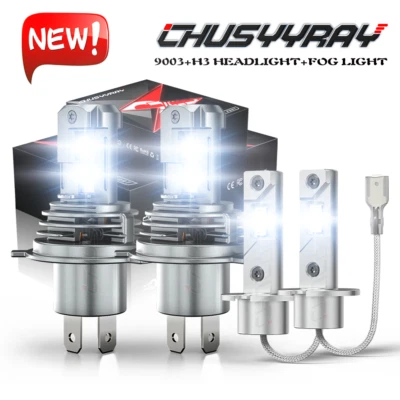 Fit Nissan Pathfinder 2001-2004 6000K LED Headlight + Fog Lights Bulbs Combo 4pc - image 1 of 4