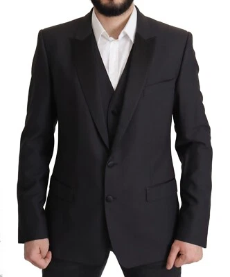 Blazer Dolce & Gabbana MARTINI azul escuro peito único IT54/US44/XL RRP $3200 - Imagem 1 de 4