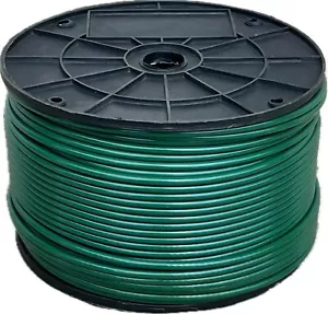 GREEN Vinyl Coated Wire Rope Cable, 1/8 - 3/16, 7x7: 50, 100, 250 and 500 ft - Picture 1 of 3