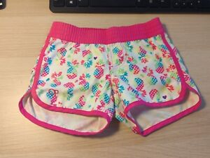 Girls Op Athletic Shorts Size 4/5 Pink Pineapple Print 