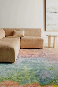 Penelope Wool & Viscose Tufted Rug, Abstract Art, Modern Decor, Vibrant Colors - Picture 1 of 4