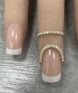 18K Gelbgold natürlicher runder Diamant Fingerspitzenring ~ 0,25 Karat TWT - Bild 1 von 7