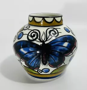Schramberg Germany Schmetterling Kunst Vase handbemalt gestempelt signiert nummeriert - Bild 1 von 11