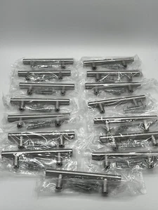 "Paquete de 15 herrajes para tirar de cajones de níquel cepillado de 5""" - Imagen 1 de 6