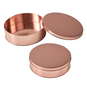  2 Pcs Cake Storage Tins Bridal Shower Dessert Boxes Decorative Holiday - Picture 1 of 12