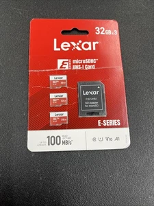 Lexar UHS-I E Series 3x32GB Micro SDHC Card With SD Adapter - Picture 1 of 2