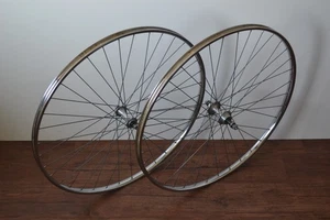 Vintage Raleigh Chromed Steel 27" x 1 1/4" Laufradsatz Maillard Naben Gewinde hinten - Bild 1 von 23