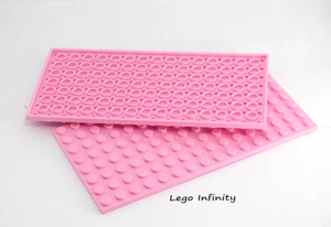 2 LEGO Bright Pink Plate Base Board 8 x 16 (92438) - 2 Pieces - Picture 1 of 1